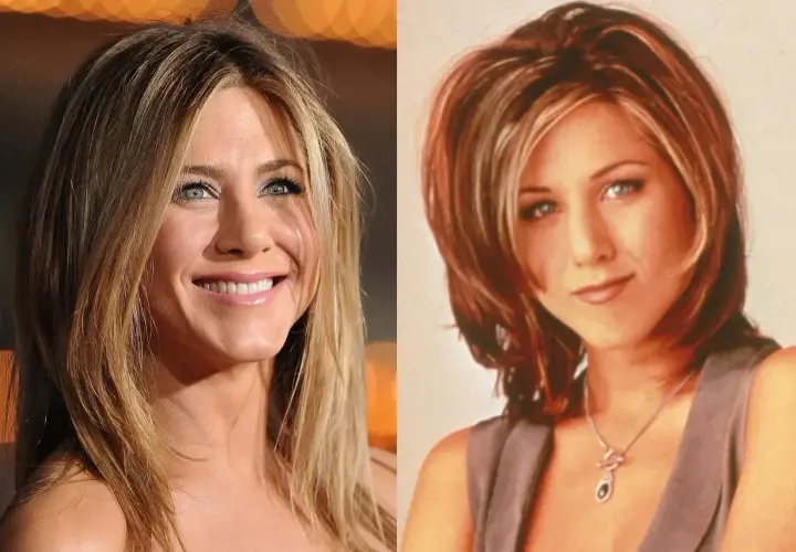 Jennifer Aniston wiek: porównanie jej wyglądu z lat 90. i współcześnie.