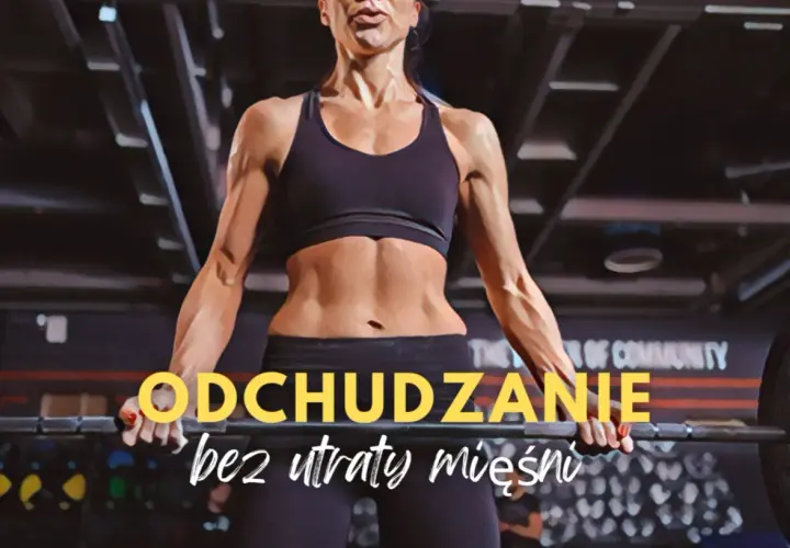 Kobieta z wyrzeźbionym brzuchem podnosi sztangę. Skuteczne odchudzanie bez utraty mięśni to klucz do sukcesu.