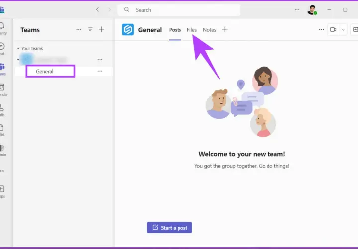 Dans Teams, l'onglet "Fichiers" montre où sont stockées les conversations et documents.