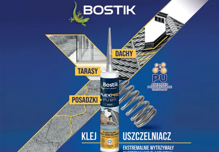 Bostik FlexPro PU 811: elastyczny klej uszczelniacz poliuretanowy do dachów, tarasów i posadzek. Ekstremalnie wytrzymały i elastyczny.