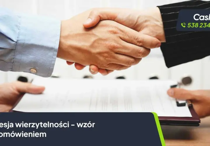 Uścisk dłoni po podpisaniu umowy cesji wierzytelności. Firma CashFix oferuje wzory umów.