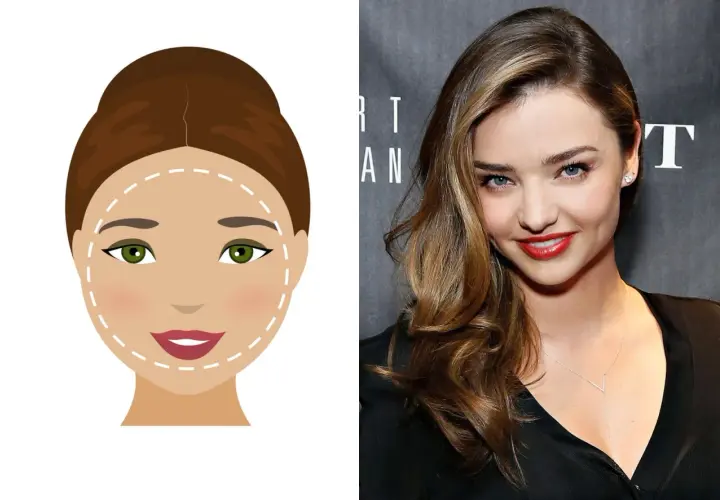 Ilustración de rostro con contorno y mujer sonriendo. Un corte de pelo con raya hombre podría verse bien con este estilo.
