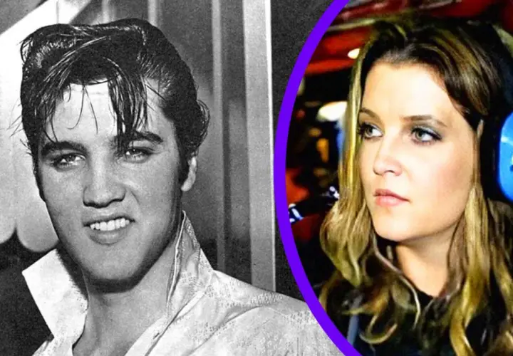 Elvis Presley i jego córka Lisa Marie Presley.