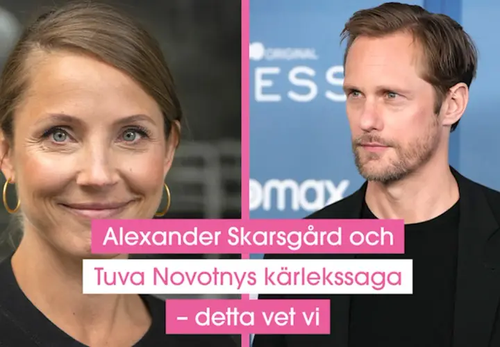 Alexander Skarsgård och Tuva Novotny i en kärlekssaga – detta vet vi.