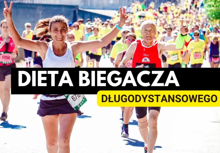Uśmiechnięci biegacze na trasie maratonu. Klucz do sukcesu? Dieta biegacza długodystansowego.