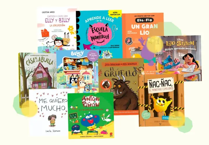 Colección de cuentos para niños de 5 años: "El Grufalo", "Nac-Nac, el monstruo comelibros", "Bluey" y más.