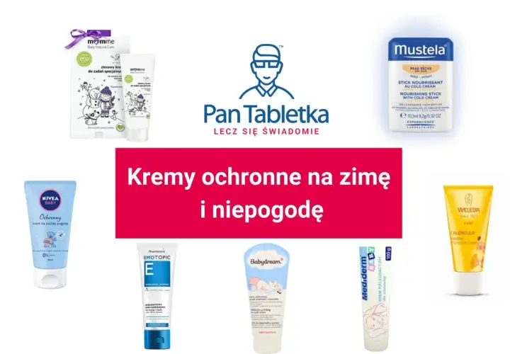 Krem Mediderm i inne kremy ochronne dla dzieci na zimę i niepogodę.