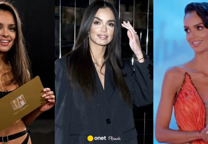 Klaudia El Dursi kiedys, w trzech odsłonach: jako prowadząca "Top Model", w eleganckiej marynarce i w zjawiskowej, pomarańczowej kreacji.