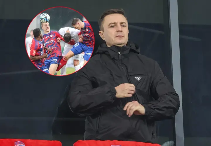 Michał Świerczewski, właściciel klubu, obserwuje zmagania piłkarzy. Jego majątek pozwala na wspieranie sportu.