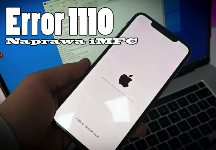 iPhone nie chce się włączyć, wyświetla błąd 1110. Trwa próba odzyskania danych przez iMFC.