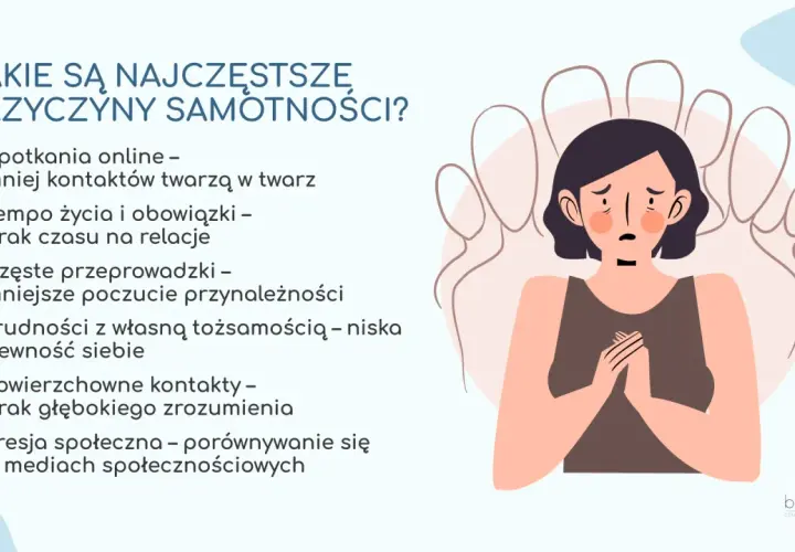 Smutna osoba samotna, otoczona cieniami innych ludzi, szuka zrozumienia.