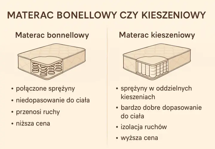 Materac bonelowy czy kieszeniowy - który wybór zapewni lepszy komfort?