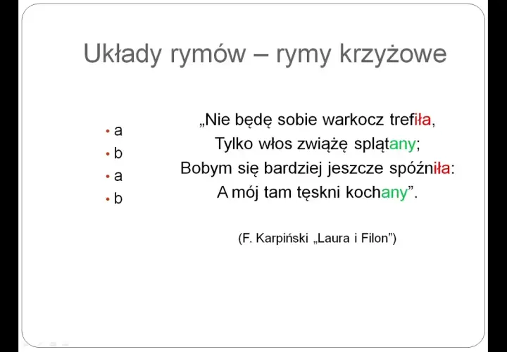 Poznaj najważniejsze układy rymów i ich zastosowanie w poezji polskiej