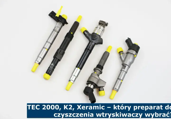 Pięć wtryskiwaczy z żółtymi końcówkami. Czy TEC 2000, K2, Xeramic to najlepsze preparaty do czyszczenia wtryskiwaczy?