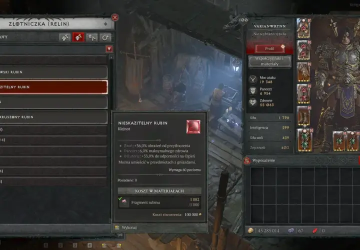 Diablo 4: Złotniczka tworzy Nieskazitelny Rubin, by wzmocnić postać Varianwrynn.