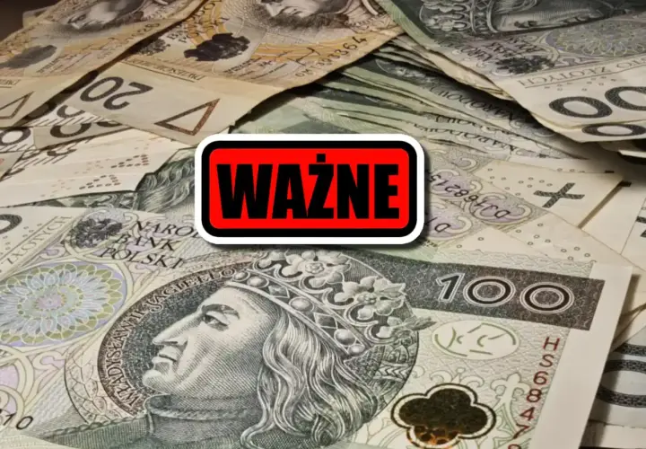 Stos banknotów 100 zł i 20 zł. Napis "WAŻNE" sugeruje informacje o najbezpieczniejszych bankach w Polsce.