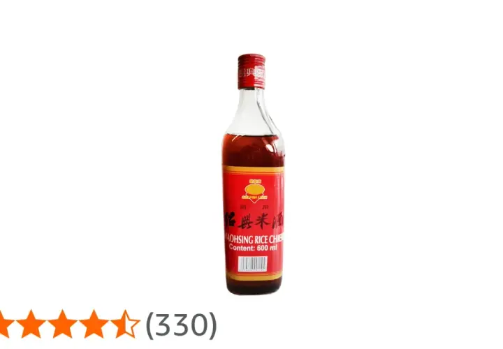 Flasche chinesischer Kochwein, Shaohsing Reiswein. Perfekt für authentische asiatische Gerichte.