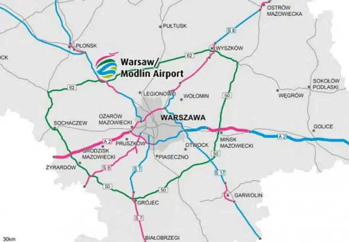 Jak dojechać z centrum Warszawy na lotnisko Modlin bez stresu i wysokich kosztów