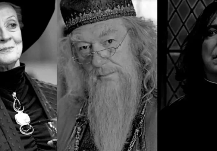 Trzy portrety: Maggie Smith, Richard Harris i Alan Rickman. Wspaniali harry potter aktorzy którzy nie żyją.
