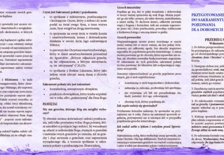 Krótki rachunek sumienia dla dorosłych: przygotowanie do sakramentu pojednania, przebieg spowiedzi i wskazówki praktyczne.