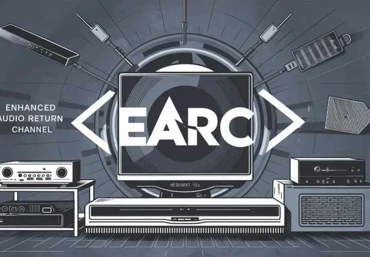 Earc - Enhanced Audio Return Channel. Nowoczesny sprzęt audio i wideo, w tym telewizor i amplitunery, gotowe do dźwięku przestrzennego.