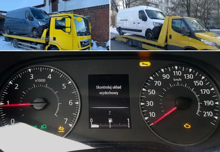 Renault Master 2.3 dCi z usterką wtrysku na lawecie. Kontrolka "Skontroluj układ wydechowy" świeci się.