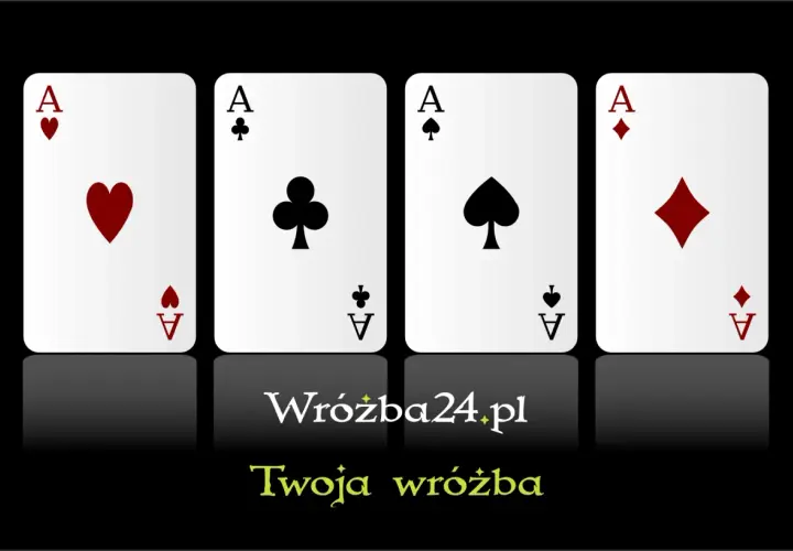 Cztery asy: kier, karo, pik i trefl. Poznaj znaczenie kart klasycznych i odkryj swoją wróżbę na Wróżba24.pl.