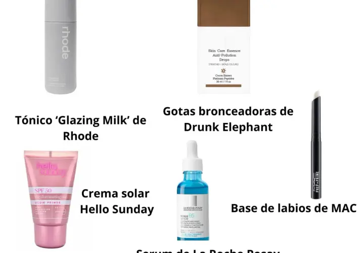 Rutina de cuidado de la piel: tónico, crema solar, serum, gotas bronceadoras y base de labios. Estos son los pasos para maquillarse que va primero.