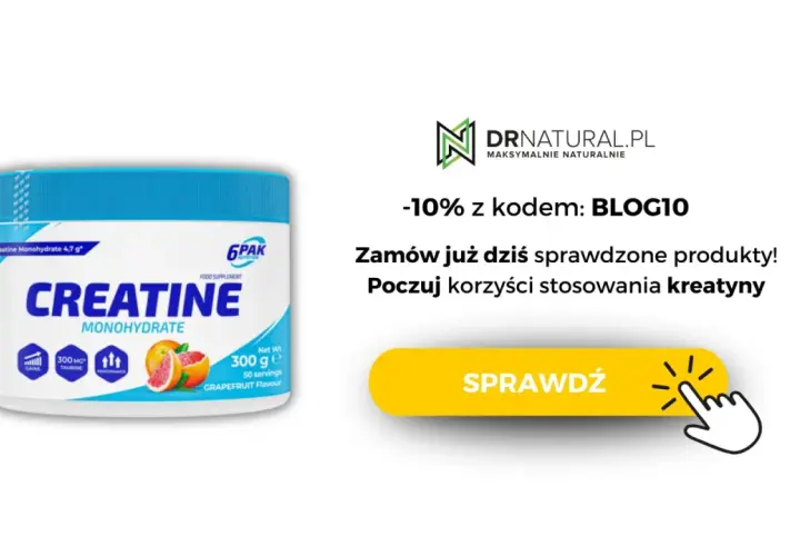 Pojemnik z kreatyną monohydrat. Różne rodzaje kreatyny wspierają budowę masy i wydolność. Sprawdź korzyści stosowania kreatyny!
