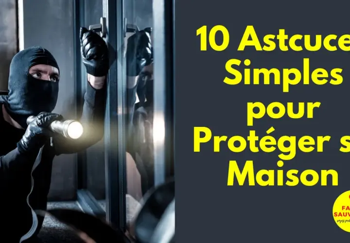 Un cambrioleur masqué, lampe torche à la main, tente d'ouvrir une porte. Une image qui illustre l'importance d'une alarme périmétrique extérieure pour protéger votre domicile.