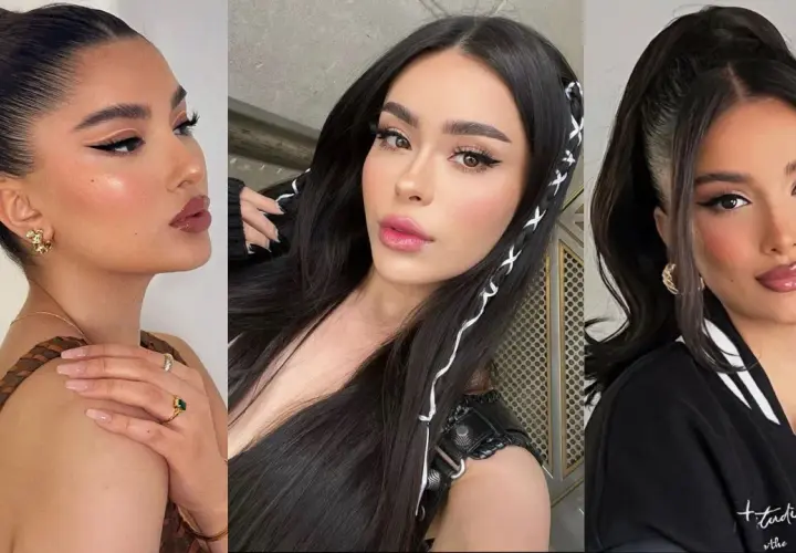 Tres mujeres con peinados aesthetic: una con coleta alta y trenza, otra con trenzas finas y cordones blancos, y la tercera con coleta alta y mechones sueltos.
