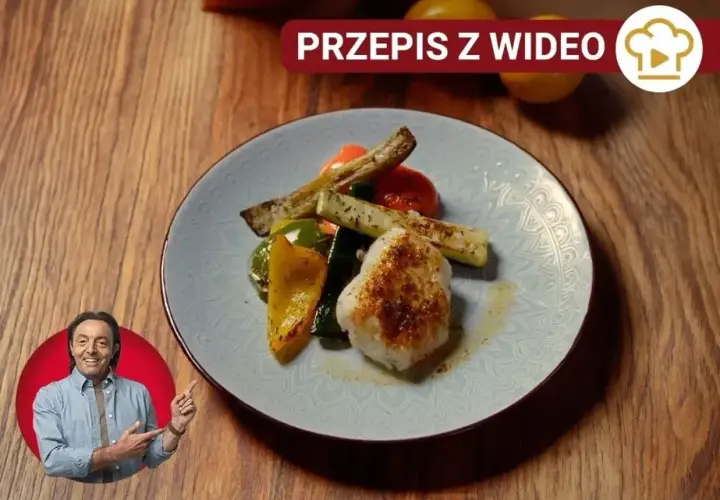 Pyszny obiad z air fryera: ryba z pieczonymi warzywami. Proste przepisy na zdrowy obiad.