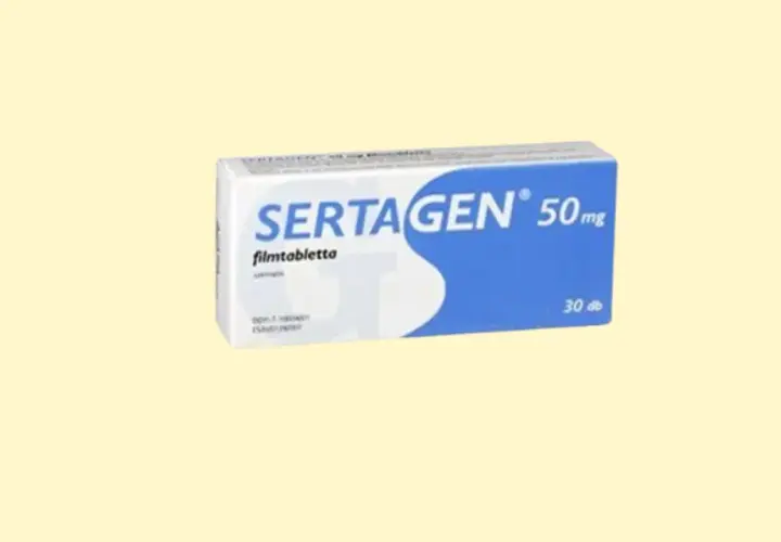 Opakowanie leku Sertagen 50 mg, zawierające 30 tabletek.