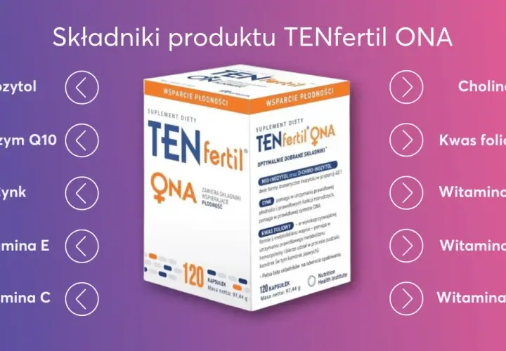Inozytol to jeden ze składników suplementu TENfertil ONA, który wspiera płodność.