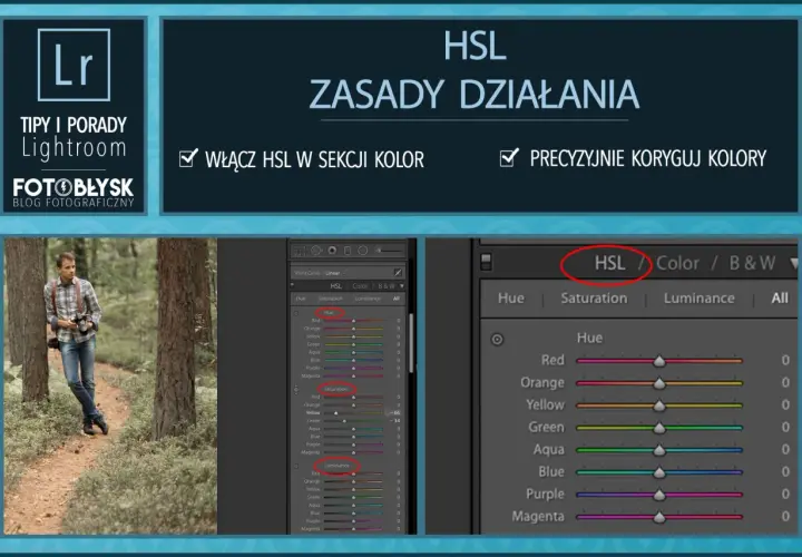 Poradnik Lightroom po polsku: jak precyzyjnie korygować kolory w sekcji HSL.