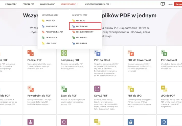 Konwersja PDF do WORD. Zapisz pliki PDF jako edytowalne dokumenty WORD, zachowując formatowanie.