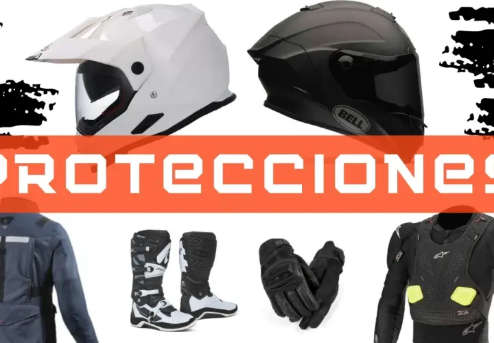 Cascos, botas, guantes y peto protector para moto. ¡Equípate con protecciones moto nivel 1 o 2 para tu seguridad!