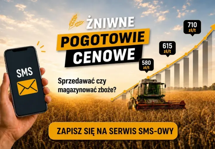 Aktualne ceny zbóż rosną! Zobacz, czy sprzedawać, czy magazynować. Zapisz się na serwis SMS-owy.
