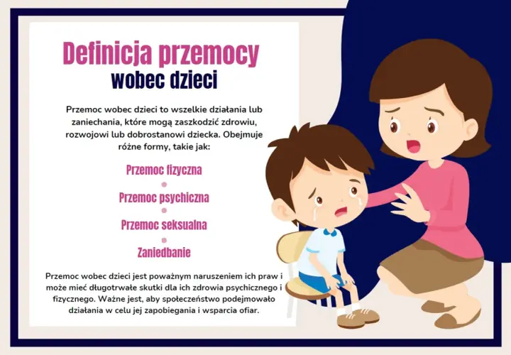 Ilustracja pokazuje płaczącego chłopca, symbolizującego przemoc psychiczną wobec dziecka.