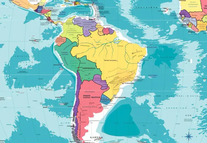 Mapa Ameryki Południowej: Geografia kontynentu.