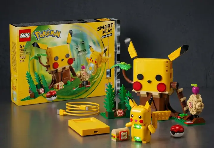LEGO Pokémon 2026: Ein interaktives Pikachu-Trainingshaus aus 400 Teilen, inklusive Pikachu-Figur mit Lichteffekten und Zubehör.
