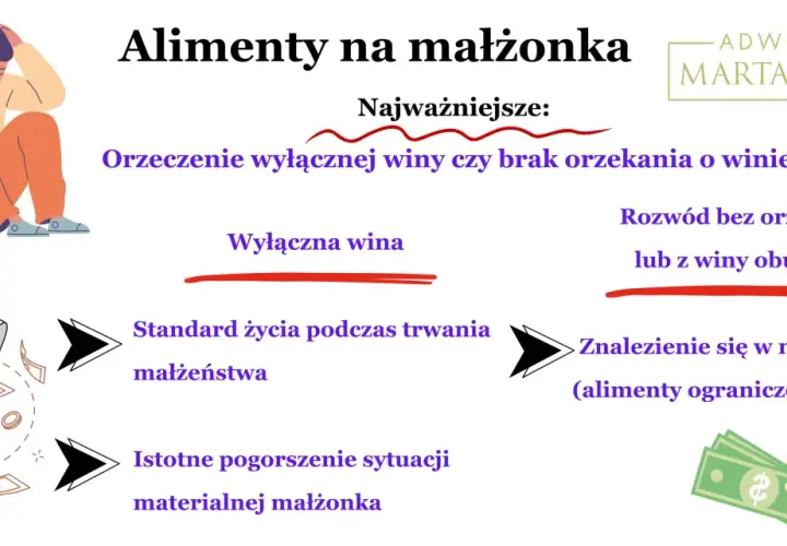 Kluczowe dla alimentów na męża po rozwodzie: wina, standard życia, niedostatek. Adwokat Marta Wnuk wyjaśnia.