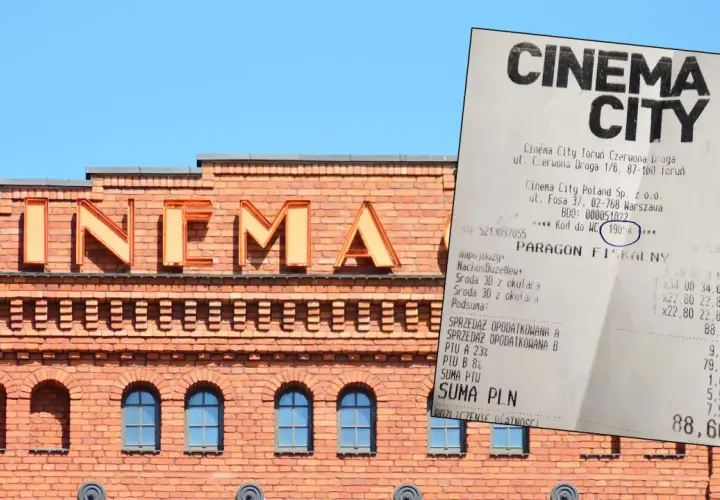 Na paragonie z Cinema City widać, ile kosztują duże nachosy. Całość rachunku to 88,60 zł.