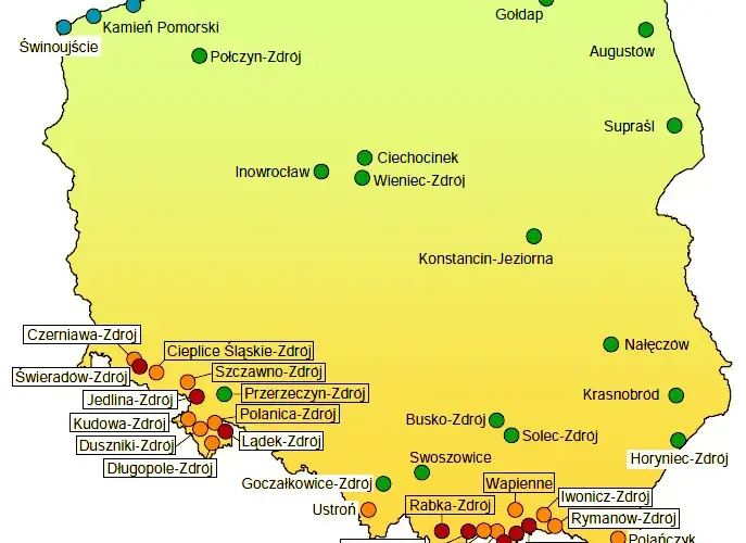 Iwonicz-Zdrój mapa sanatoria - znajdź najlepsze miejsca na zdrowie