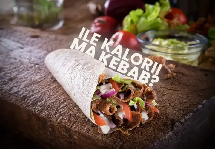 Pyszny kebab w tortilli z mięsem, warzywami i sosem. Zastanawiasz się, ile kalorii ma kebab?