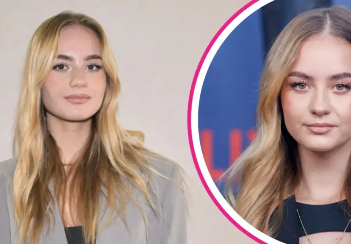 Julia Kostera, młoda influencerka, prezentuje się w eleganckim szarym żakiecie i czarnej bluzce. Jej wiek dodaje jej świeżości.
