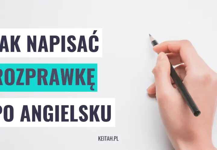 Jak napisać rozprawkę po angielsku? Dłoń z ołówkiem gotowa do pisania.