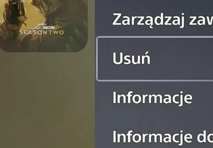 Ekran gry z opcją "Usuń" - jak usunąć dane gry z Google Play.