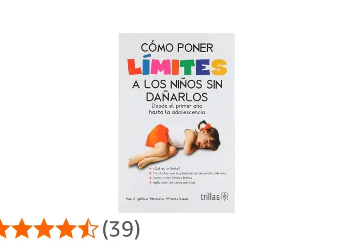 Libro "Cómo poner límites a los niños sin dañarlos" con imagen de un niño de 7 años recostado.