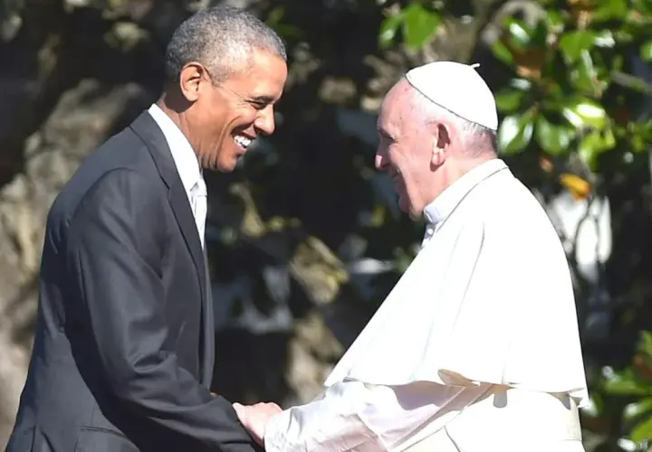 Papst Franziskus und Barack Obama, ein historisches Treffen zwischen dem Papst und dem Präsidenten der USA.